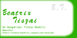 beatrix tiszai business card